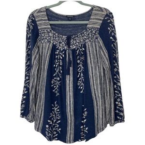 LUCKY BRAND Blue/Cream
Boho Blouse M